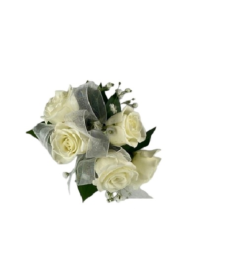 White Spray Rose Corsage - Blossom Flower Shops