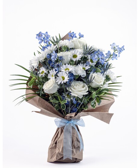 Blue and White Spirit Wrap