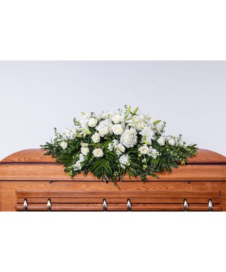 Celestial Whites Full Casket Spray