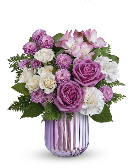 lavender and pink floral bouquet
