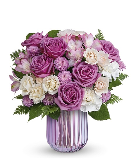 lavender and pink floral bouquet