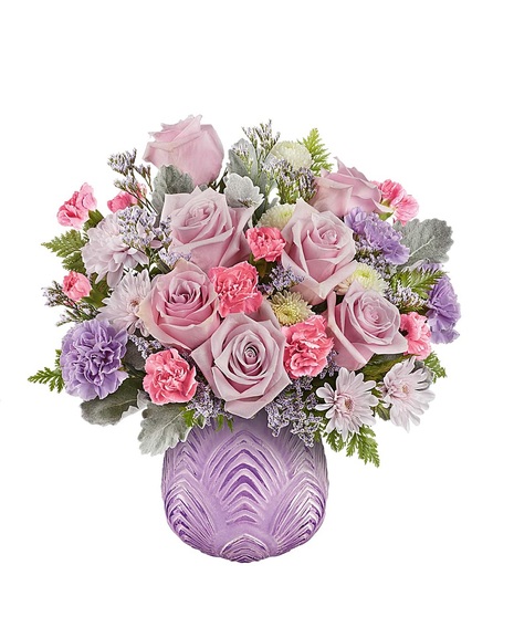 lavender and pink floral bouquet