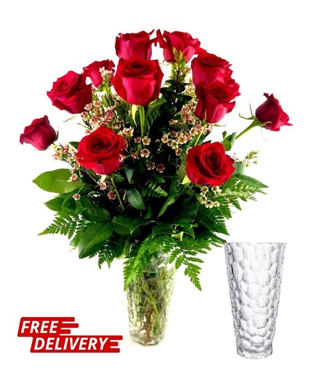 Premium Red Roses - Delivery Included