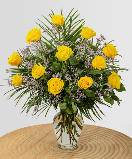 One Dozen Ultimate Yellow Roses