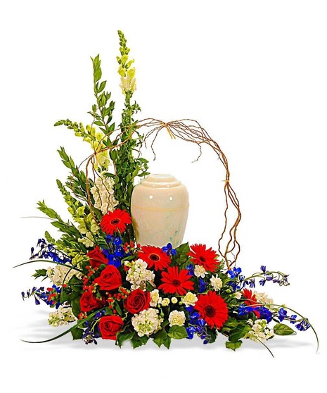 Patriotic Memorial Urn Arrangement