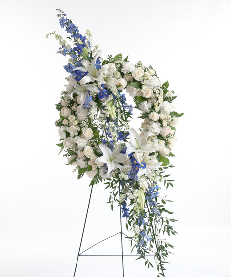 Blue & White Wreath