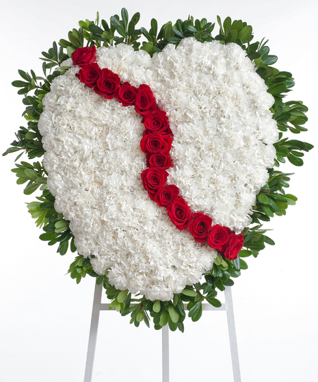 Red & White Broken Heart