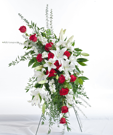 Red & White Easel Spray