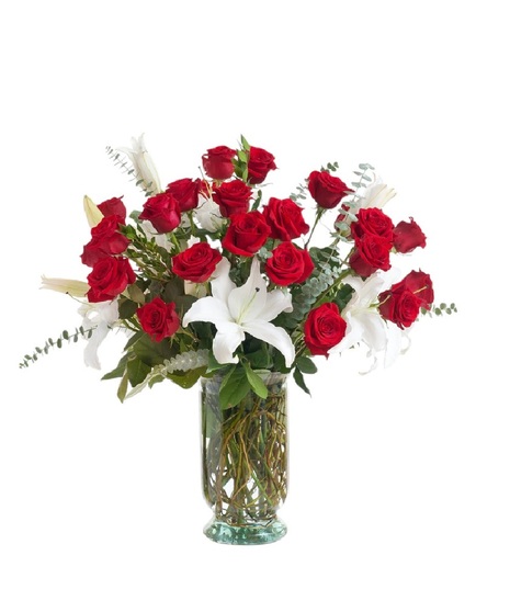 Red & White Vase