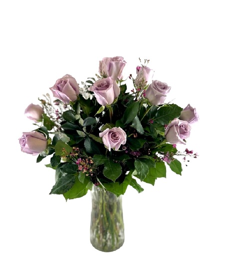 Dozen Lavender Roses