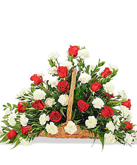 Rose & Carnation Fireside Basket