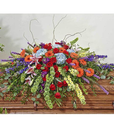 Vibrant Garden Casket Spray