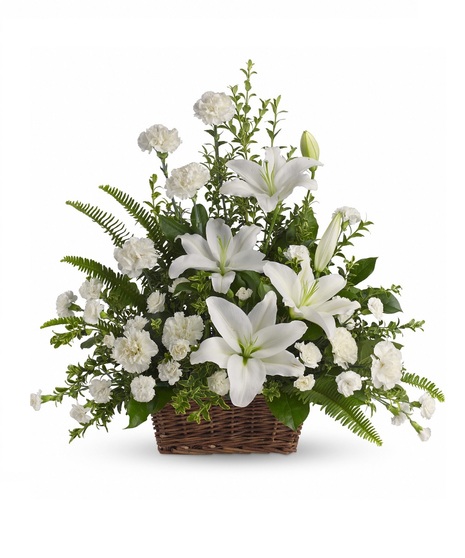 Peaceful White Lilies