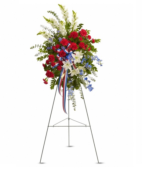 Unique Beauty, Funeral Flower Easel Spray